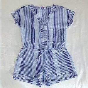 Vineyard Vines Blue and White Striped Romper